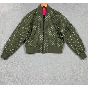 Nike Windbomber Jacket Women's Large Green Polka Dot Insulated Puffer 687613-325